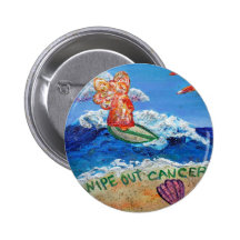 Wipe Out Cancer Angel Button
