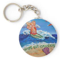 Wipe Out Cancer Angel Keychain