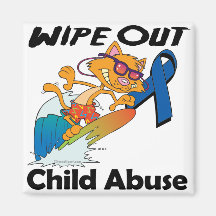 Wipe Out Child Abuse Fridge Magnets