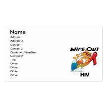 Wipe Out HIV Business Card Templates