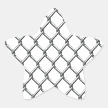 Wire fence seamless tile star sticker