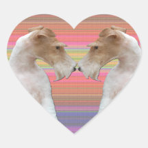 Wire Fox Terrier in Love Stickers