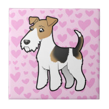 Wire Fox Terrier Love Ceramic Tile