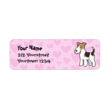 Wire Fox Terrier Love Return Address Labels