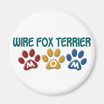 WIRE FOX TERRIER Mom Paw Print 1 Magnet