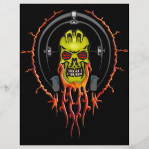 Wired For Sound Cyborg Skull Personalized Flyer