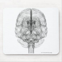 Wireframe of the brain mouse pads