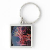 Wireframe of the inside of a kidney keychain