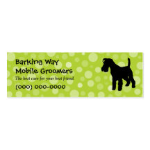 Wirehaired Fox Terrier Pet Care Lime Business Card Templates