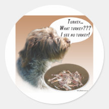 Wirehaired Pointing Griffon Turkey Sticker