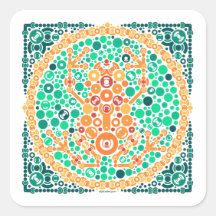 Wireless Frog, Colour Perception Test, White Sticker