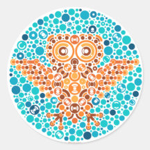 Wireless Owl, Colour Perception Test Sticker