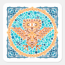 Wireless Owl, Colour Perception Test, White Stickers