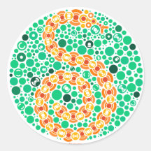 Wireless Python, Colour Perception Test Round Sticker