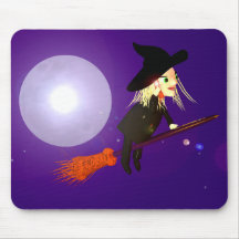 Wireless Witch Mouse Mats