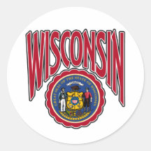 Wisconsin Arc and Seal Sticker