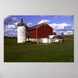 Wisconsin Barn with Brick Silo posters