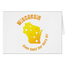 Wisconsin Come Smell Our Dairy Air Greeting Cards