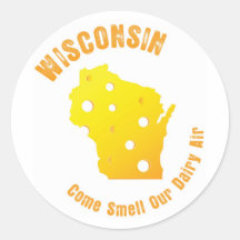 Wisconsin Come Smell Our Dairy Air Stickers