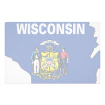 Wisconsin Flag Map Customized Stationery