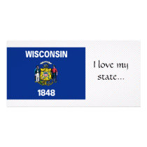 Wisconsin Flag Picture Card