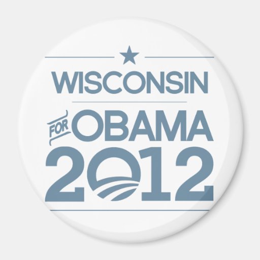 WISCONSIN FOR OBAMA 2012.png Magnets