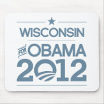 WISCONSIN FOR OBAMA 2012.png Mousepads