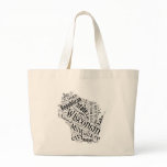 Wisconsin in Tagxedo Tote Bag
