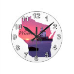 Wisconsin Lighthouse Wall Clock