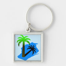 Wisconsin Palm Tree Keychains
