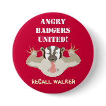 Wisconsin Politics_Angry Badgers United_Recall Buttons