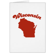WISCONSIN Red State Greeting Cards