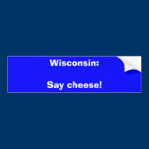 Wisconsin:Say cheese! bumper stickers