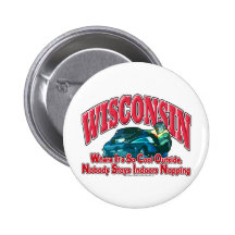 Wisconsin Snowmobile Pinback Button