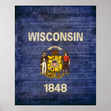 Wisconsin State Flag Print