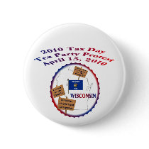 Wisconsin Tax Day Tea Party Protest Pin