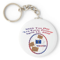 Wisconsin Tax Day Tea Party Protest Key Chains