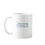 Wisdom (blue toilet bowl) coffee mugs