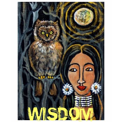 WISDOM Owl T-shirt by solamar7