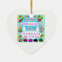 Wisdom Text : Human Care n Love Christmas Tree Ornament
