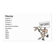 WISE ASS WISEASS FUNNY CARTOON DONKEY BUSINESS CARD