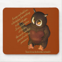 Wise Birthday Owl Mouse Pads