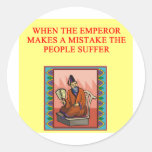 wise chinese proverb round sticker