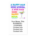 Wise Man Seeks Happy Hour Business Cards Gift Tag