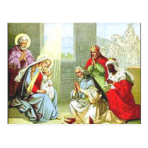 Wise Men At The Nativity Post Cards