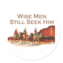 Wise Men Still Seek Him, Christmas Round Stickers