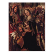 Wise Men visiting Baby Jesus Post Card