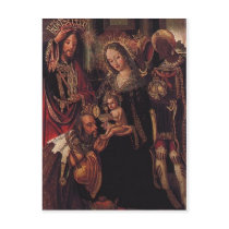 Wise Men visiting Baby Jesus Post Card
