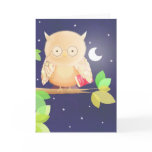 Wise old owl greeting card