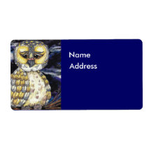 Wise Old Owl Label